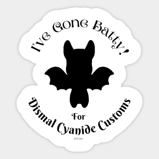 Z I've Gone Batty! Sticker